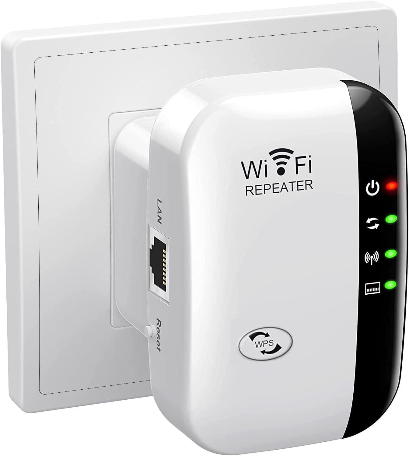 WiFi Extender Signal Booster Up to 5000sq.ft and 50 Devices, WiFi Range Extender, Wireless Internet Repeater, Long Range Amplifier with Ethernet Port, 1-Key Setup, Access Point, Alexa Compatible