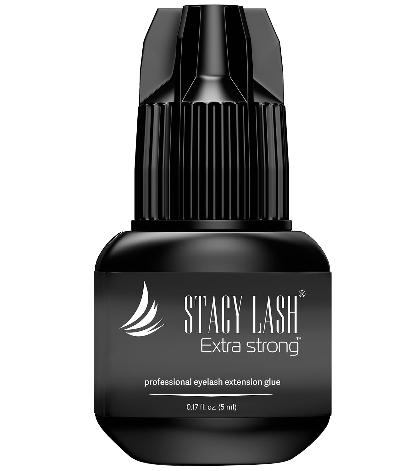 Extra Strong Eyelash Extension Glue Stacy Lash (0.17fl.oz / 5ml) / 0.5-1 Sec Dry/Retention β 7 Weeks/Black Adhesive/Professional Supplies