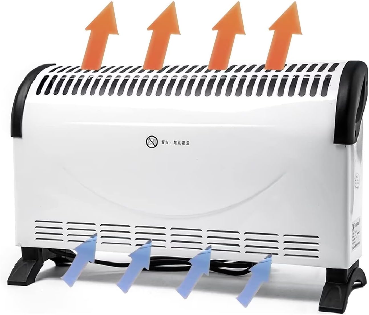 Convector Heaters Free Standing Low Energy, Wall Mounted or Floor Standing, Electric Convector Radiator Heater - 3 Heat Settings with Adjustable Thermostat, Silent Heating Fan for Big Room