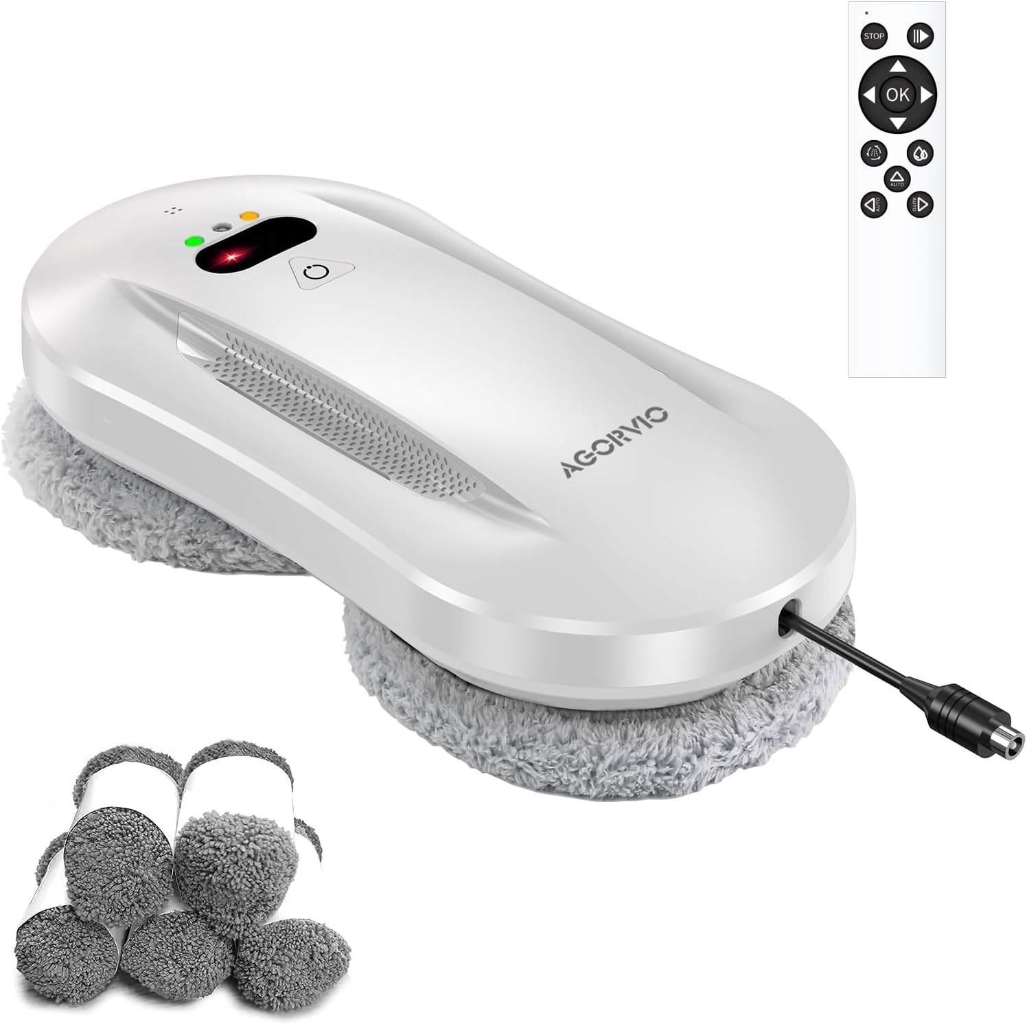 Window Cleaning Robot with Long Life BLDC Motor,Window Robot Cleaner with Water Spray,RF Remote Control,Robot Window Cleaner for Interior/Exterior Highrise Windows