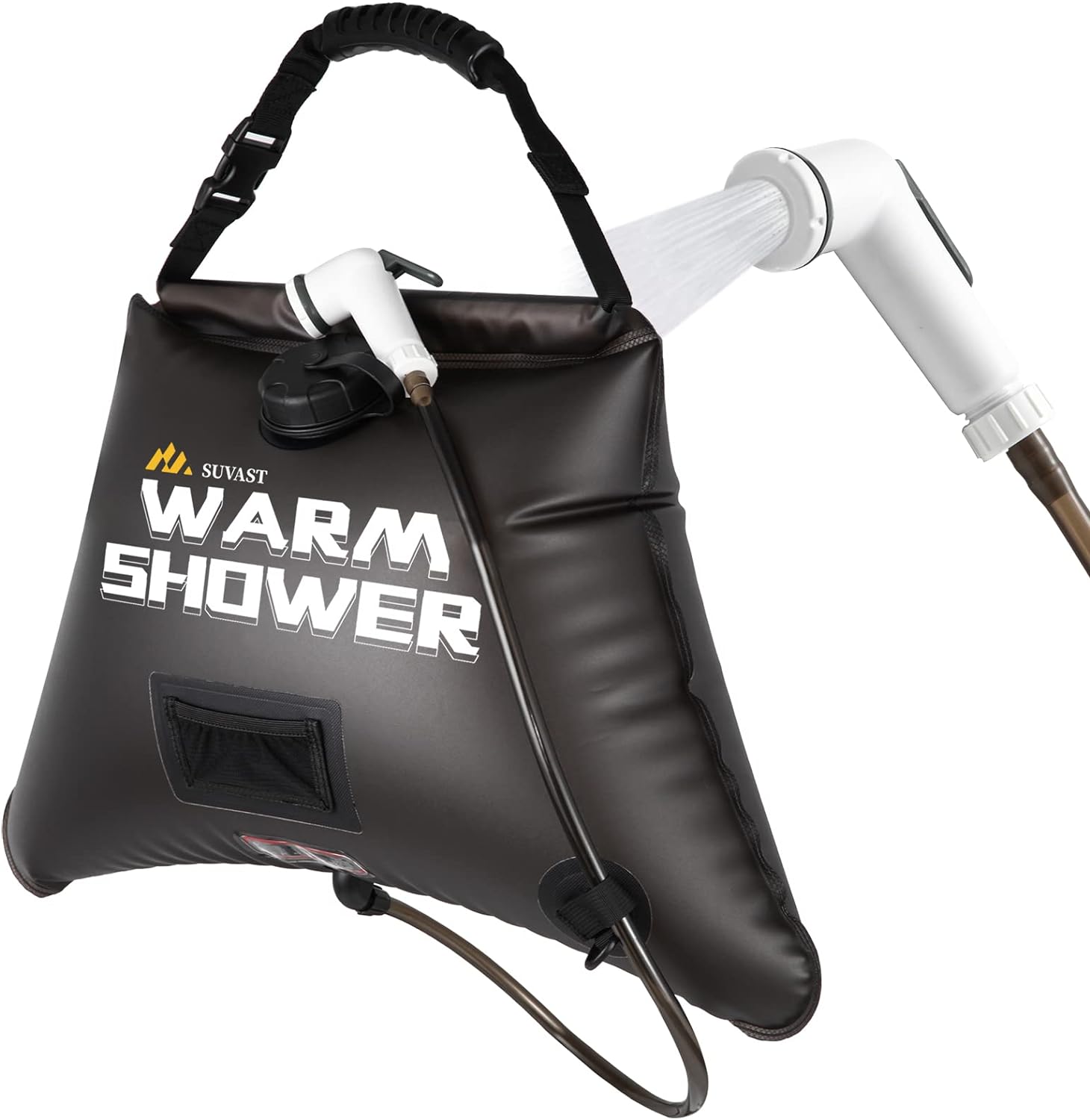 suvast Solar Showers,3rd Generation Outdoor Shower Bag,A Model of Durability,4 Gallon/15L- Portable Shower for Camping,Camp Shower kit with hot Water.