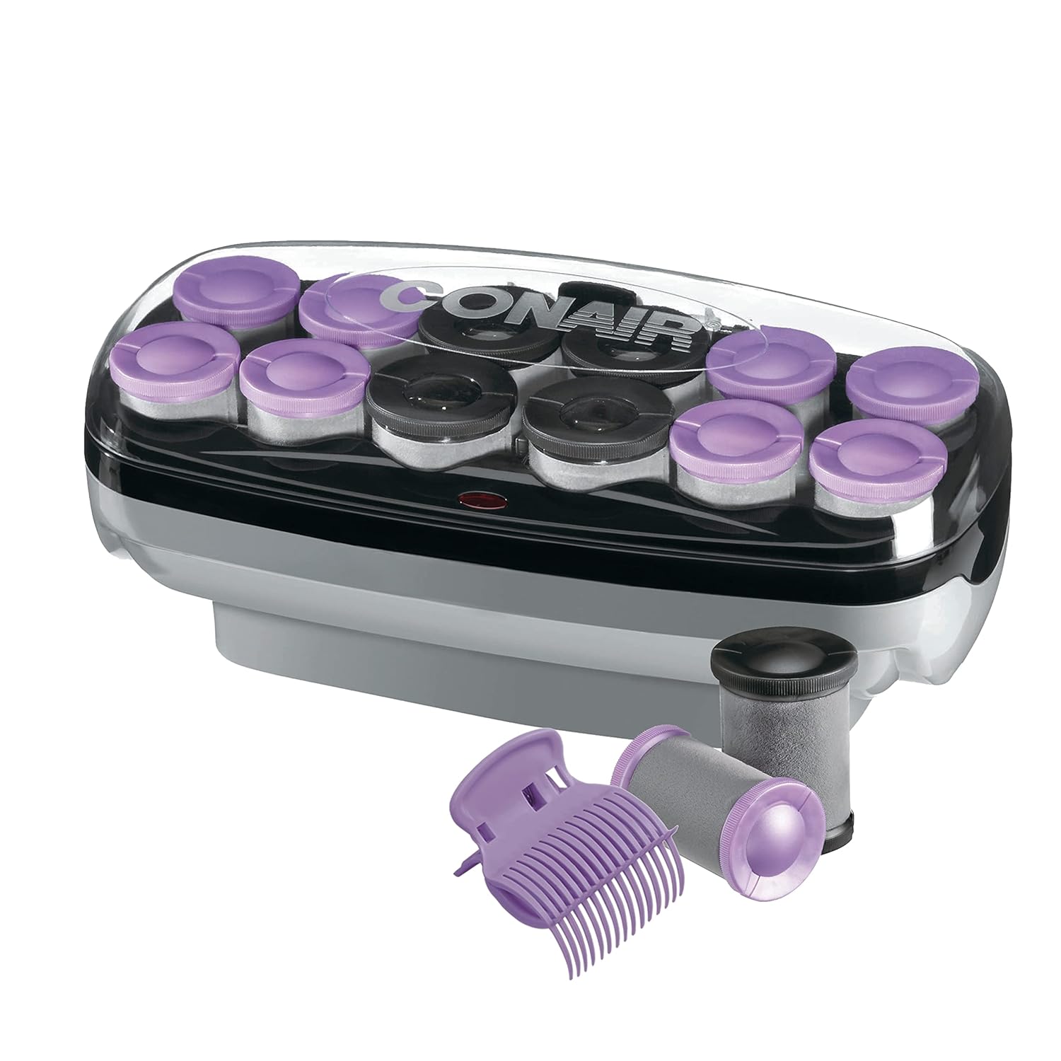 Conair Ceramic 1 1/2-inch and 1 3/4-inch Hot Rollers, Bonus: Super Clips Included, Create Big Curls and Voluminous Waves - Amazon Exclusive