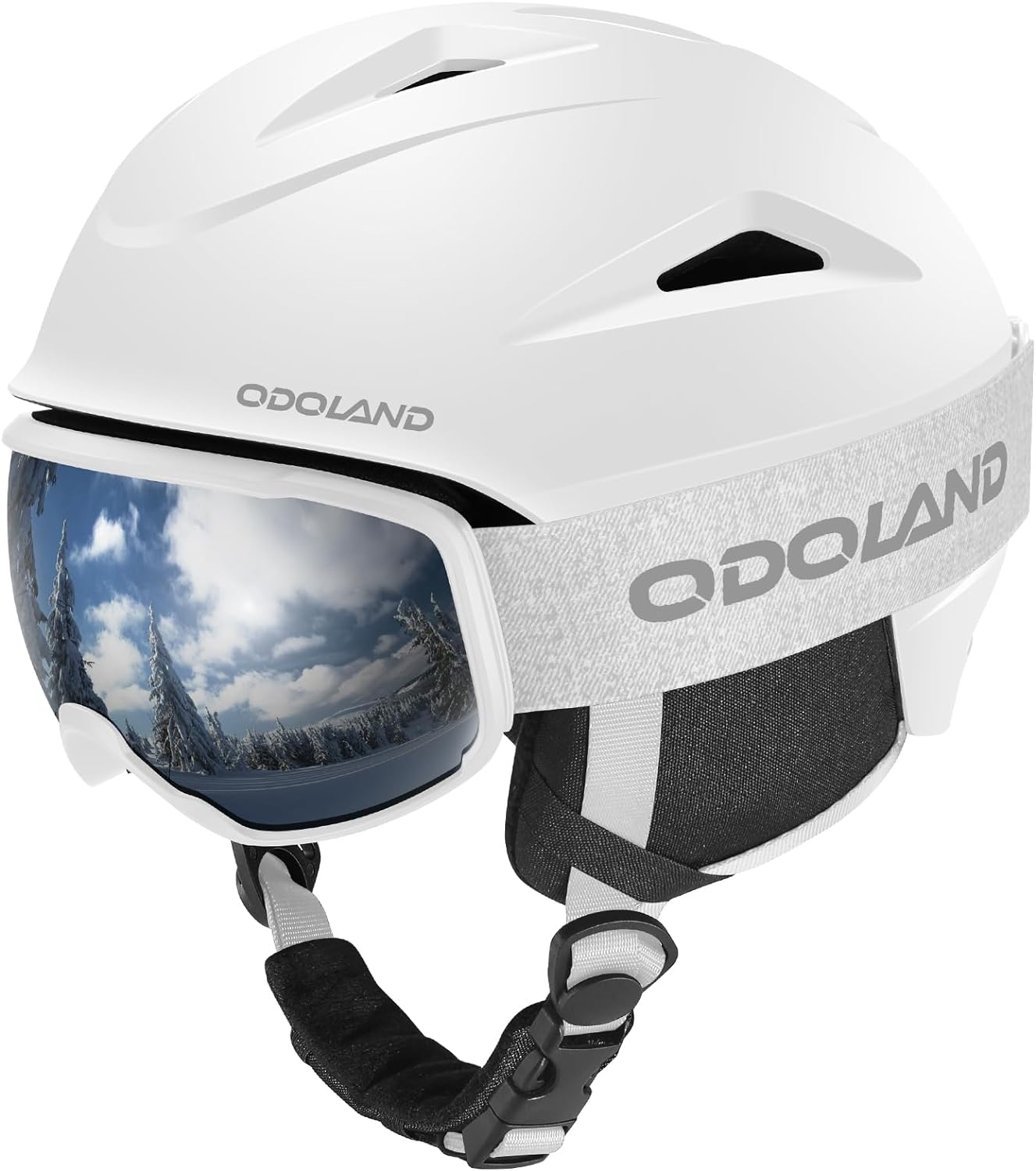 Odoland Snowboard Helmet, Ski Helmet with Ski Goggles for Adults, Durable PC Shell & EPS Foam, Safety Snow Helmets Goggles for Men Women Youth