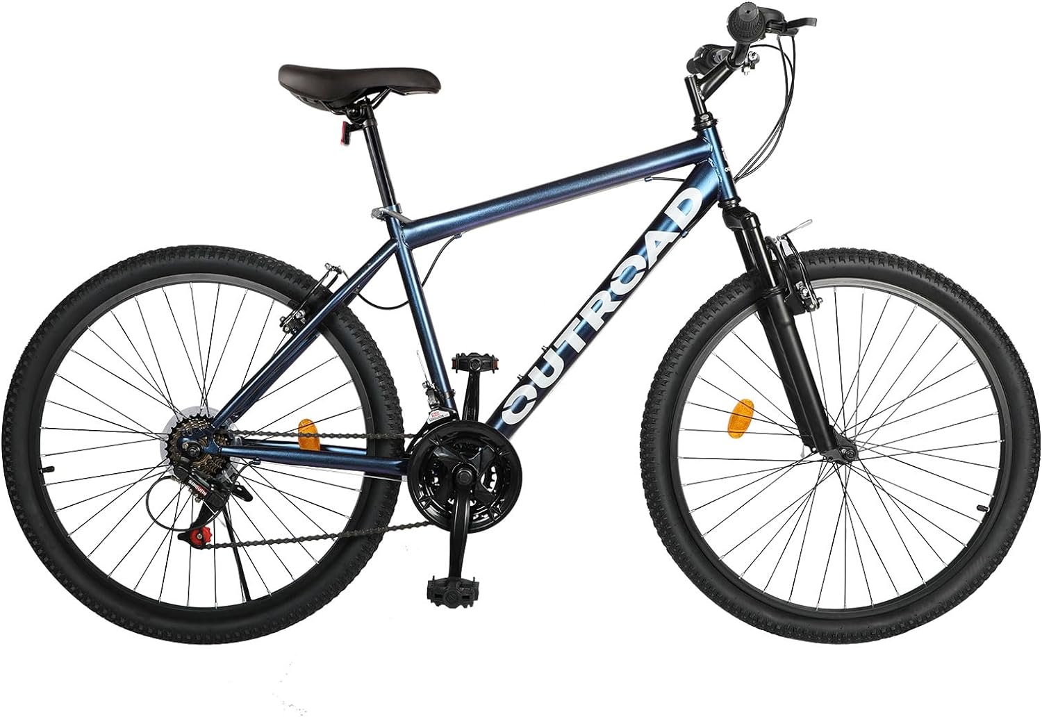 26-inch Mountain Bike, High-Aluminum/Carbon Steel Frame, 21-Speed Dual Disc Brake Mountain Bike with Lock-Out Suspension Fork for Men and Women