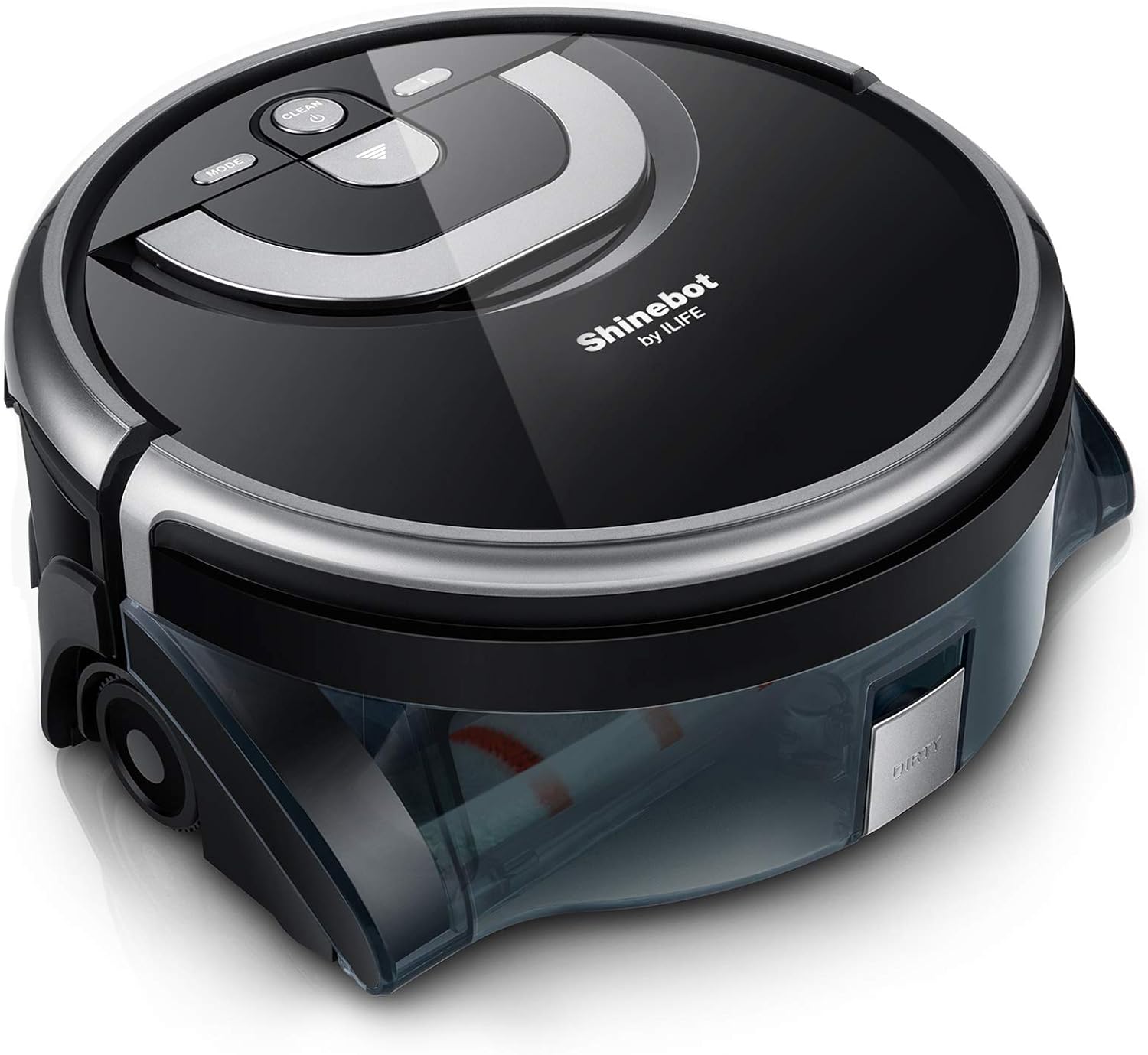 ILIFE Shinebot W400s Vacuum Mop Robot Cleaner, Wet Mopping, Floor Washing and Scrubbing, XL Water Tank, Zig-Zag Cleaning Path, for Hard Floors only