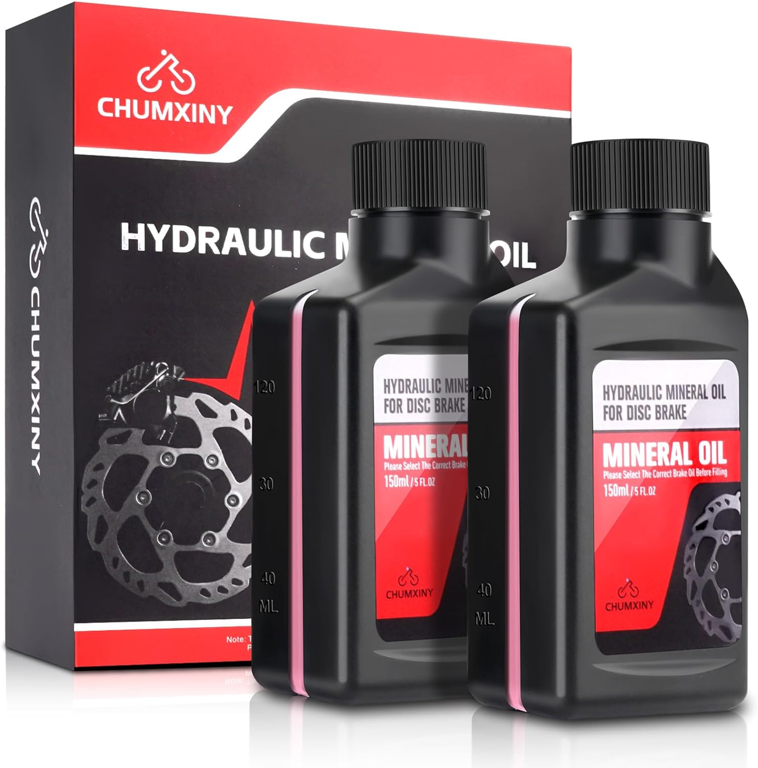 CHUMXINY Mineral Oi, 300ML Mineral Oil Brake Fluid for Shimano, Tektro and TRP Series Hydraulic Disc Brakes.