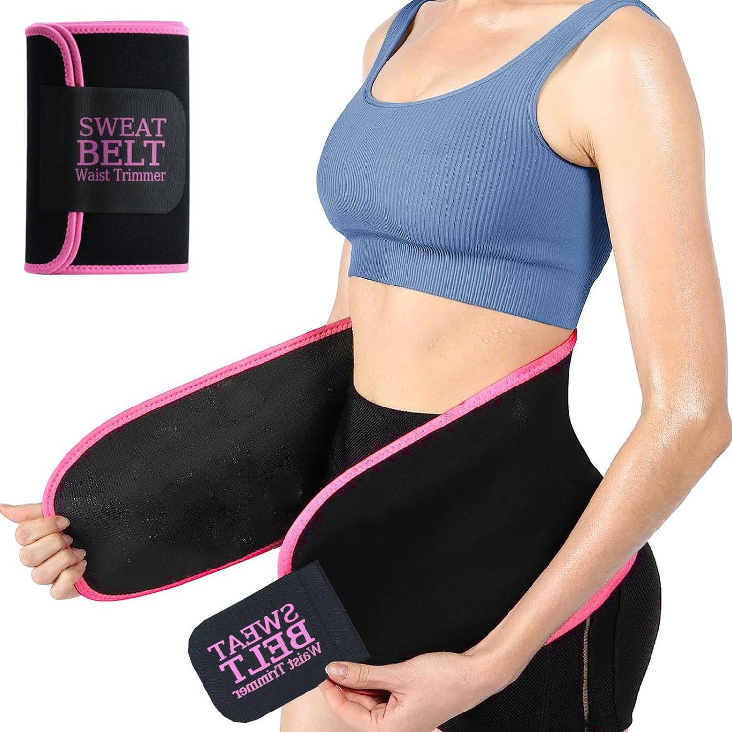 Waist Trainer for Women and Men, Neoprene Sweat Band Waist Trimmer Belt Slimming Stomach Wrap for Workout