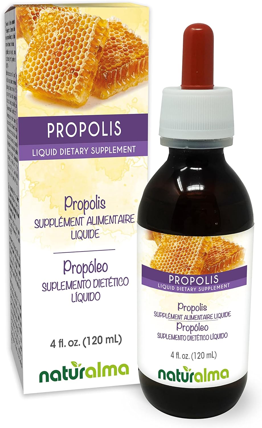Naturalma Propolis (Propolis) Resin Alcohol-Free Tincture 4 fl oz Liquid Extract in Drops | Dietary Supplement